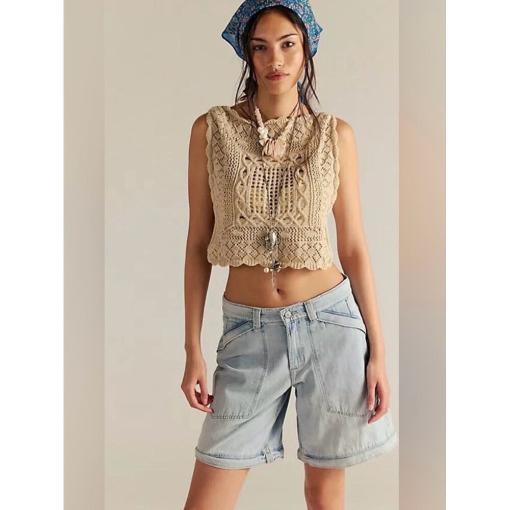 We The Free Trailblazer Convertible Zip Jeans in light denim NWT - Picture 3 of 11
